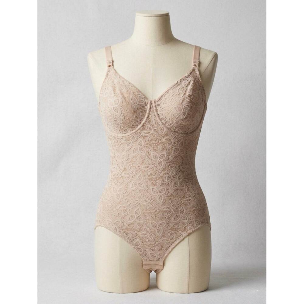 Bali Lace 'N Smooth Firm Control Body Shaper Shaving Briefer 8L10 Nude 40C